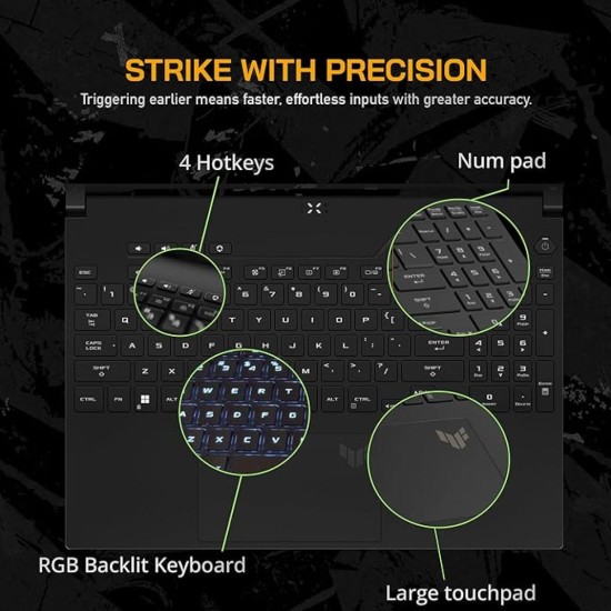 Laptop ASUS TUF GAMING A16, AMD Ryzen™ 7 170, NVIDIA® GeForce RTX™ 4050 6GB GDDR6, 16GB DDR5, 512GB SSD, 16" FHD+ 144Hz Anti-glare - Mecha Gray