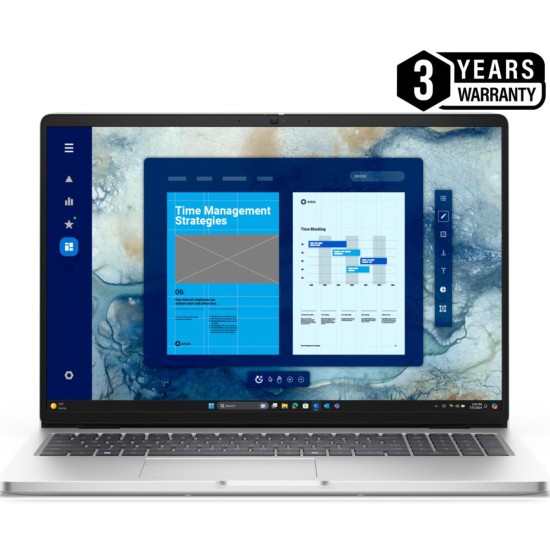 Dell Pro 16 Plus Laptop – Intel Core Ultra 5 235U vPro Processor, 16GB DDR5 RAM, 512GB NVMe SSD Storage, 16" FHD+ IPS Display, Intel Integrated Graphics, Wi‑Fi 6E, Platinum Silver, 3 Year Warranty