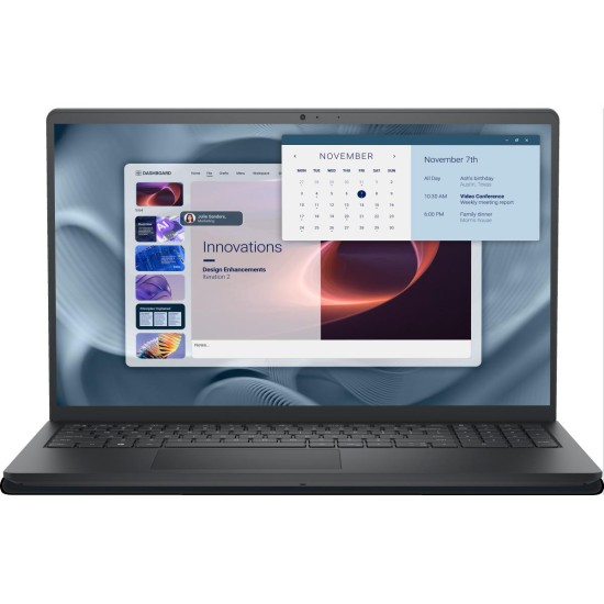 Dell Pro 15 Essential Laptop – Intel Core 3 100U Processor, 8GB DDR5 RAM, 512GB NVMe SSD Storage, 15.6" FHD WVA 120Hz Display, Intel Integrated Graphics, Carbon Black