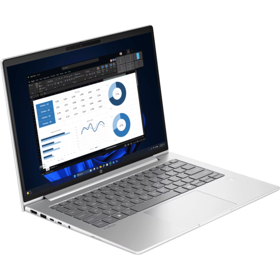 HP ProBook 4 G1iR 14" Notebook PC – Intel Core 5 120U Processor, 16GB DDR5 RAM, 512GB SSD Storage, FHD+ IPS Display, Wi‑Fi 6E, Ethernet RJ‑45, Pike Silver Aluminum, Business Laptop | CT1D3AT