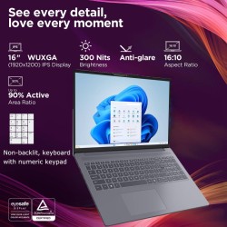 Lenovo IdeaPad Slim 3 15IRH10 Laptop – Intel Core i7‑13620H Processor, 16GB DDR5 RAM (Expandable to 24GB), 512GB SSD Storage, 15.3" FHD+ IPS Display, Wi‑Fi 6, Lightweight Luna Grey Notebook | 83K100E8AX