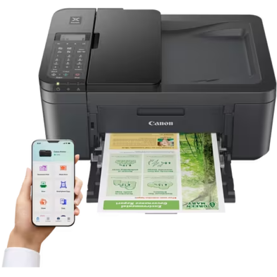 Canon PIXMA TR4645 All‑in‑One Printer – Print, Copy, Scan, Fax, Wi‑Fi, Cloud Printing, 4800×1200 DPI, Duplex, 20‑Sheet ADF, Borderless Photo Printing, Compact Design