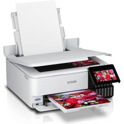 Epson EcoTank L8160 3‑in‑1 A4 Photo Printer – 6‑Color Claria ET Ink, 5760×1440 DPI Resolution, 16ppm Print Speed, Duplex Printing, Wi‑Fi, Ethernet, AirPrint, USB Host, White | L8160