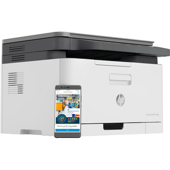 HP Color Laser MFP 178nw Printer – Print, Copy, Scan, 600×600 DPI, 18ppm Black, 4ppm Colour, Wi‑Fi, Ethernet, Compact Design