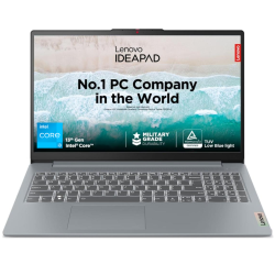 Lenovo IdeaPad Slim 3 15IRU8 Laptop, Intel Core i3‑1315U Processor, 8GB LPDDR5 RAM, 512GB SSD Storage, 15.6" FHD Display, Wi‑Fi 6, Lightweight Design, Everyday Productivity Notebook | 82X700HSAX