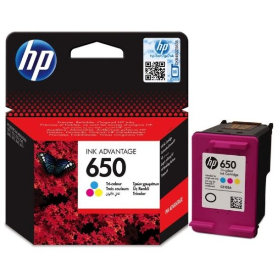 HP 650 Tri-color Original Ink Cartridge